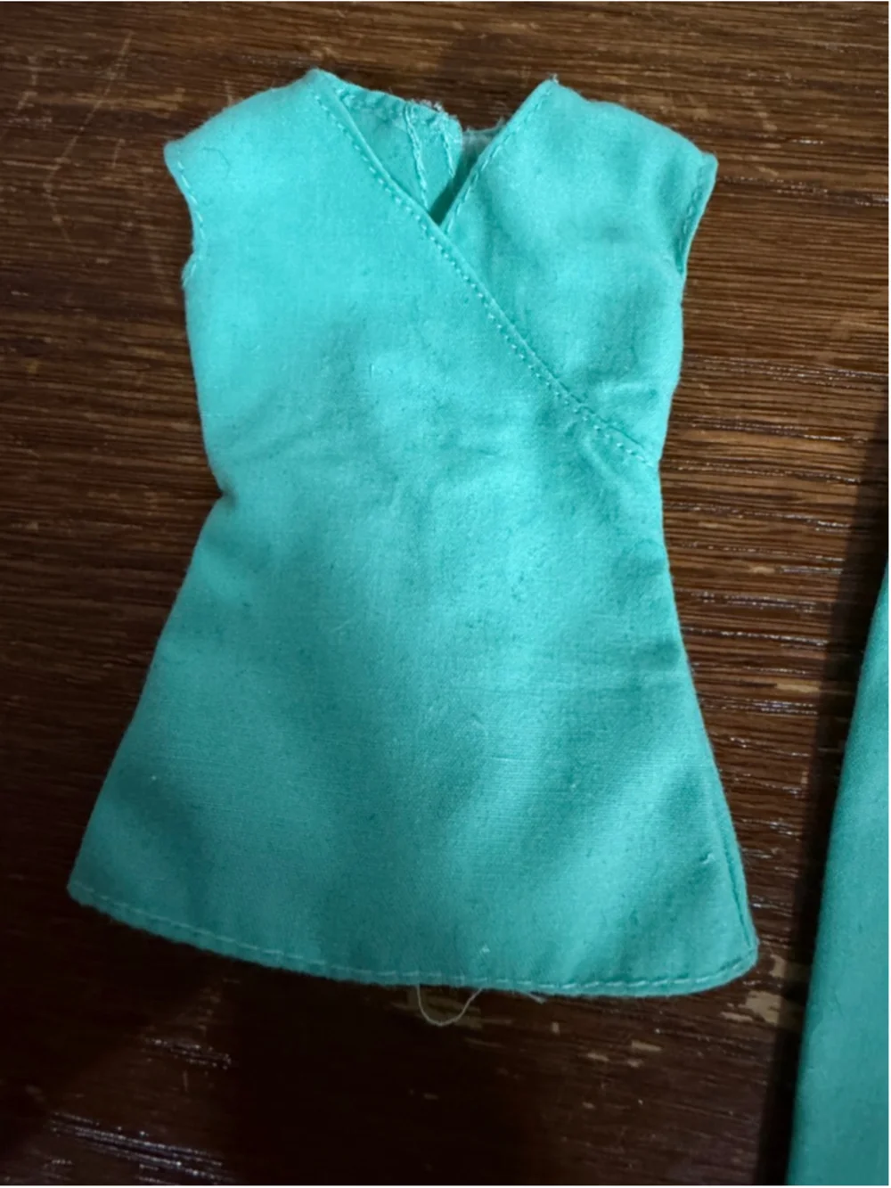 Vintage Barbie Clothes Outfit Green Pants Top Set 11.5” Doll Clothing Retro